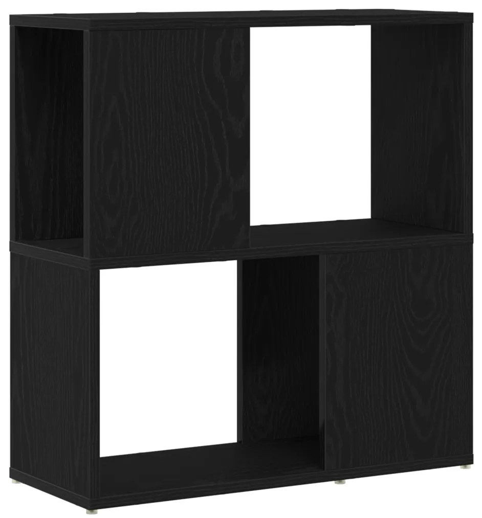 Könyvespolc Fekete tölgy 60x24x63 cm Mérnök Fa