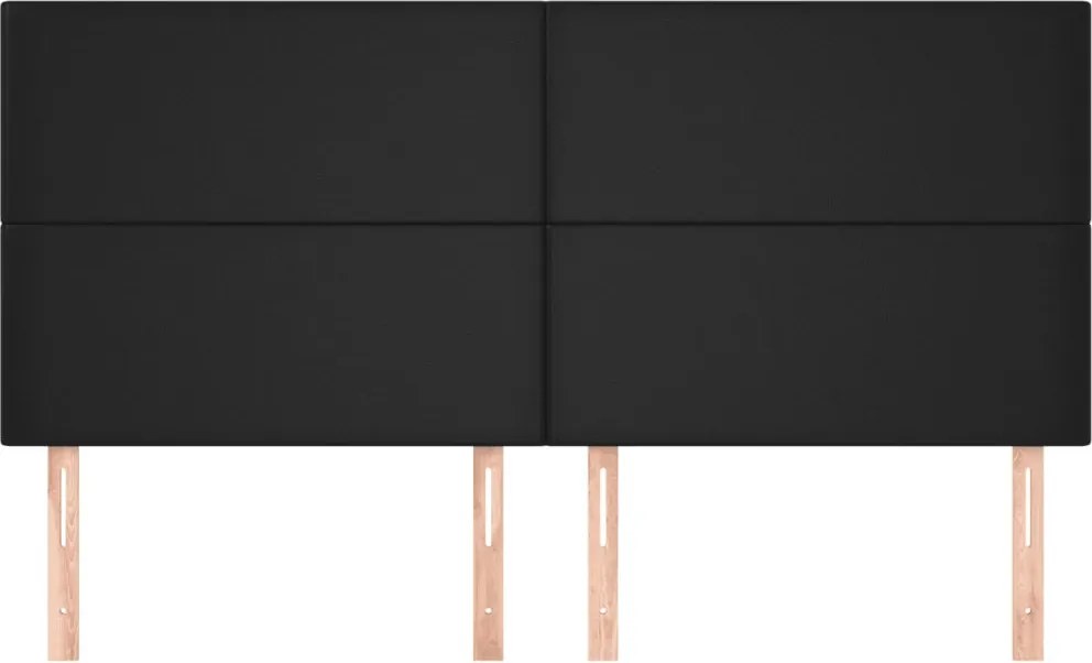 fekete műbőr fejtámla 200 x 5 x 118/128 cm