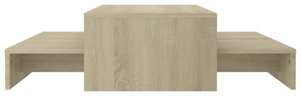 szerelt fa rakásolható dohányzóasztalszett 100x100x26,5 cm