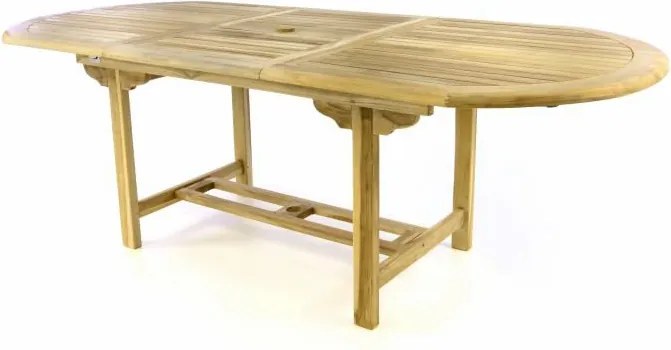 DIVERO Kerti asztal széthúzható 170-230 cm tíkfa