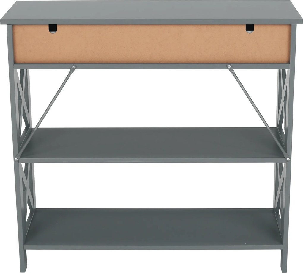 Konzolasztal, szürke, LOMIR