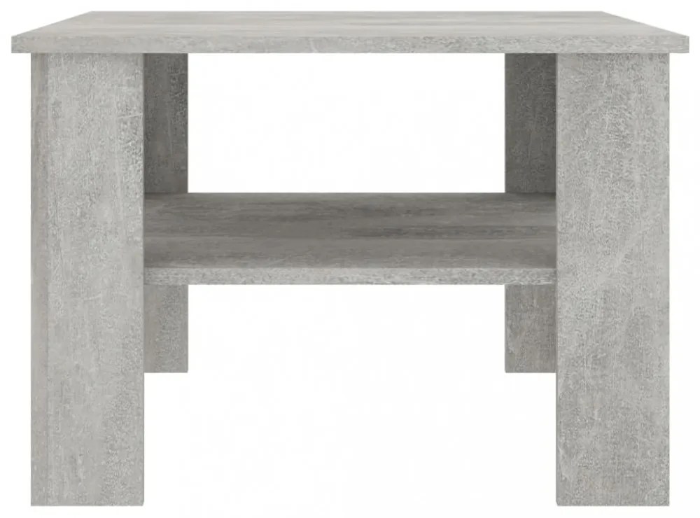 betonszürke szerelt fa dohányzóasztal 60 x 60 x 42 cm