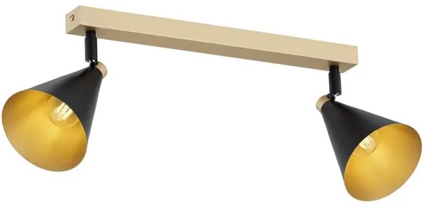Argon 7147 - Spotlámpa LUCINDA 2xE14/7W/230V fekete/arany