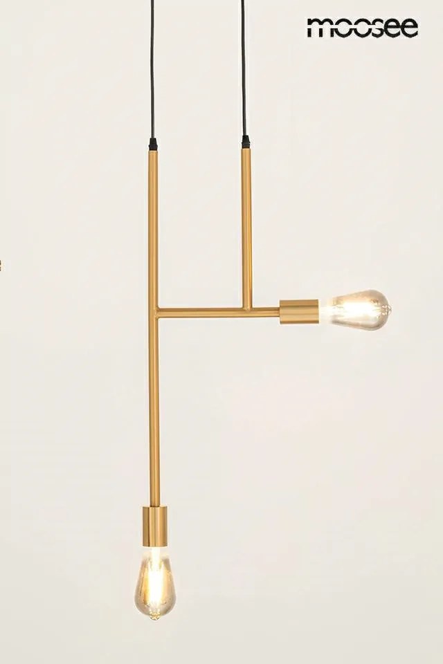 KING HOME MSE010100395 RIVA Többágú Függesztett Lámpa Füstös, Arany E27 IP20