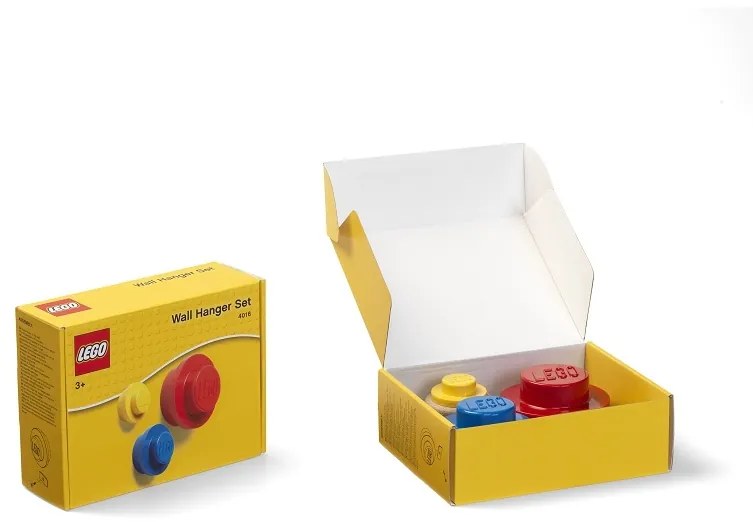 Fali akasztó, 3 db, többféle változat - LEGO szín: fehér, világoskék, rózsaszín