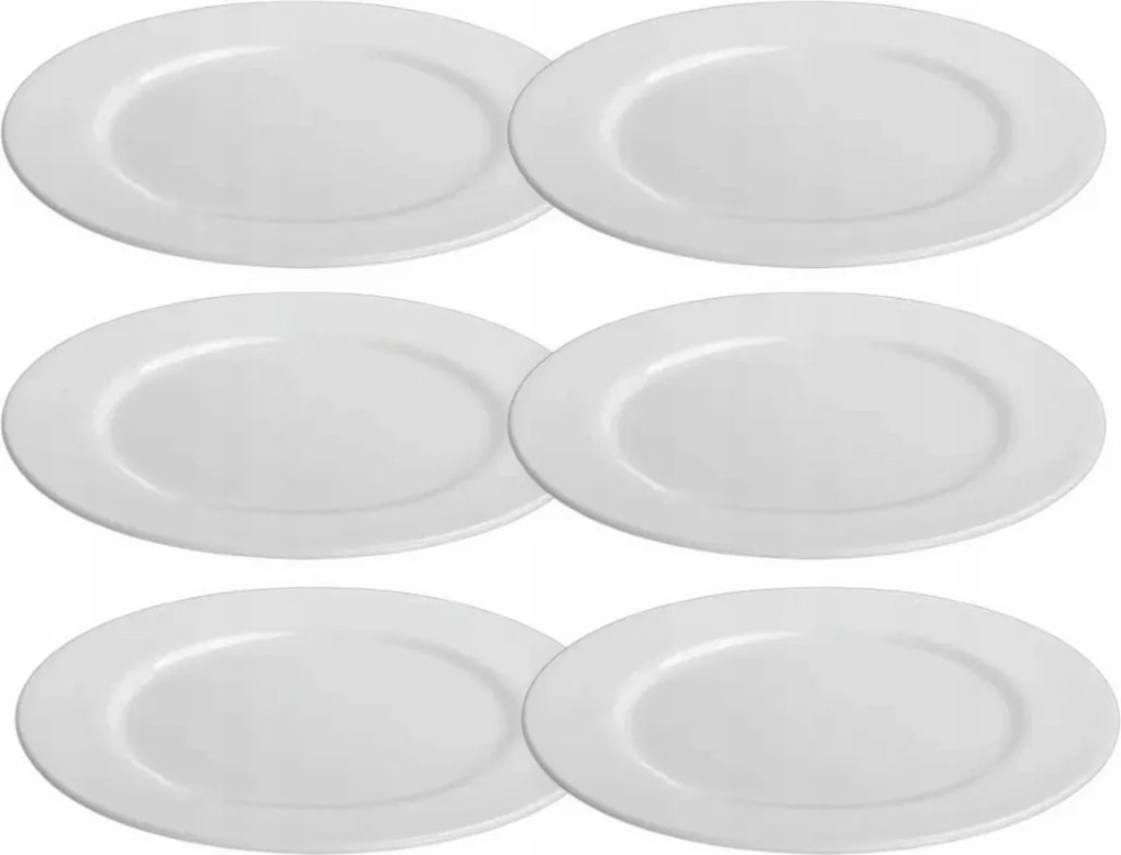 Professzionális étkészlet tányér 23cm Wilmax Fehér Porcelán 6 db-os szett