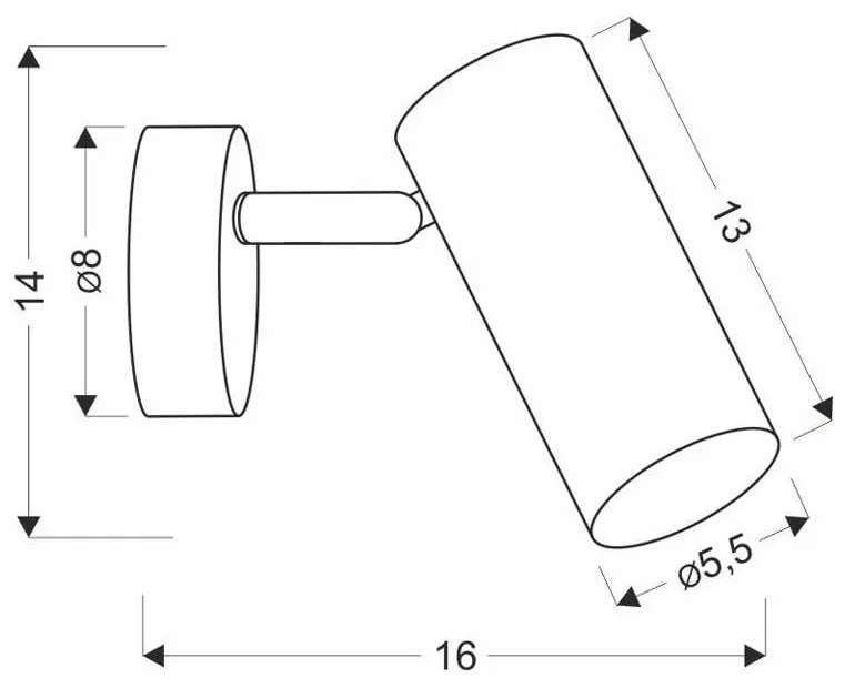 Fekete fém fali lámpa Colly – Candellux Lighting