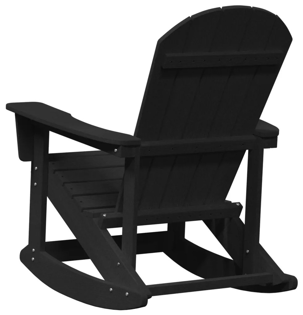 Adirondack hintaszék Fekete 73.5x92x90 cm HDPE