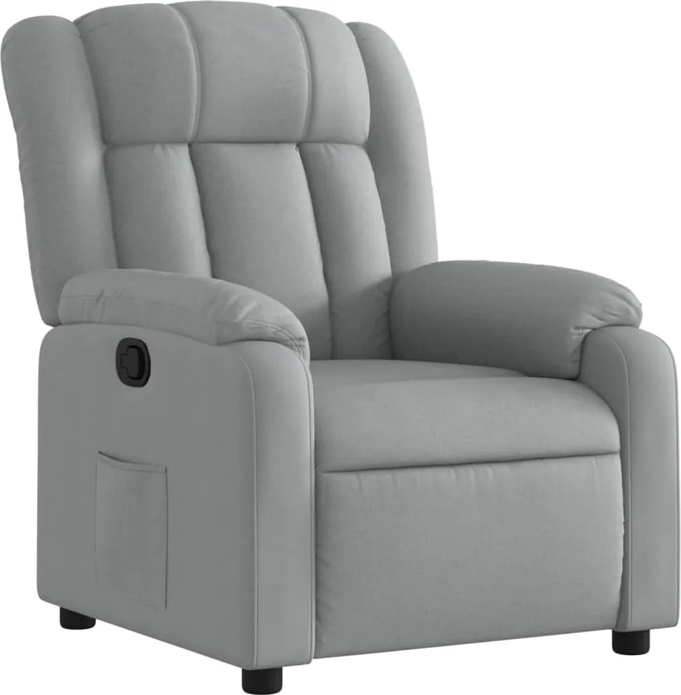 vidaXL világosszürke szövet relaxfotel