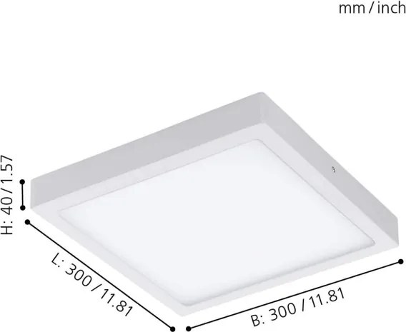 Eglo 33209 - LED RGBW dimmelhető mennyezeti lámpa FUEVA-C LED/21W/230V 30x30 cm fehér