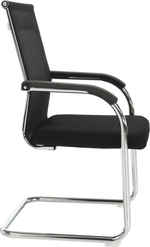 Tárgyalószék, fekete/ezüst, ESIN