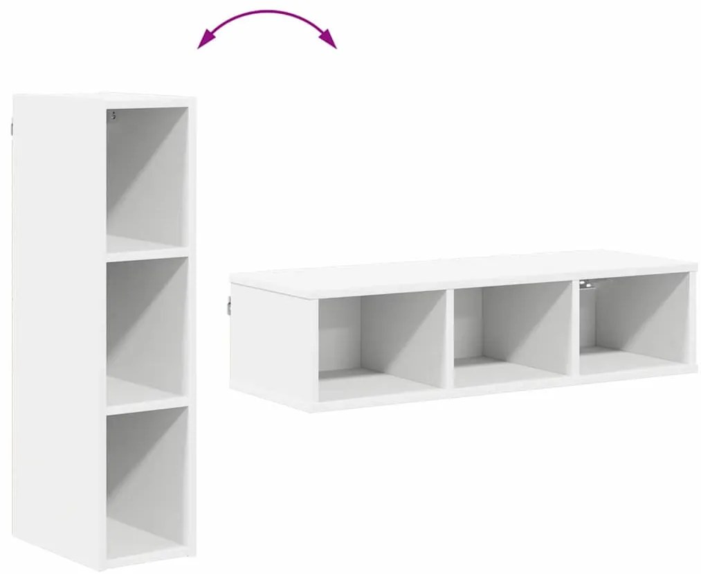 Függő szekrény polcokkal Riga Fehér 20 x 29,5 x 80 cm Faanyag