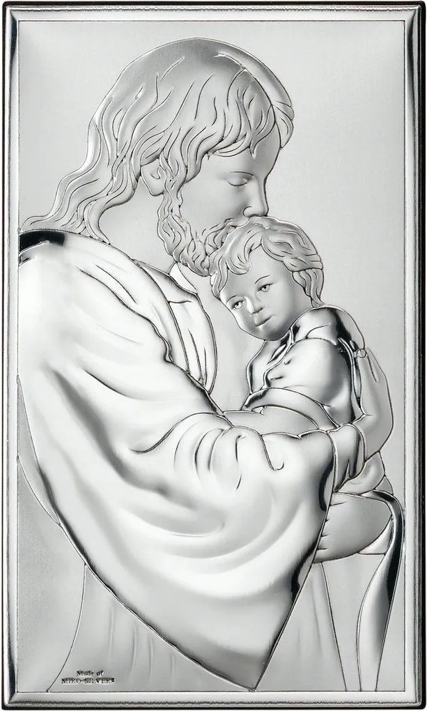 Jézus kép modern ezüst Méret: 12x20 cm