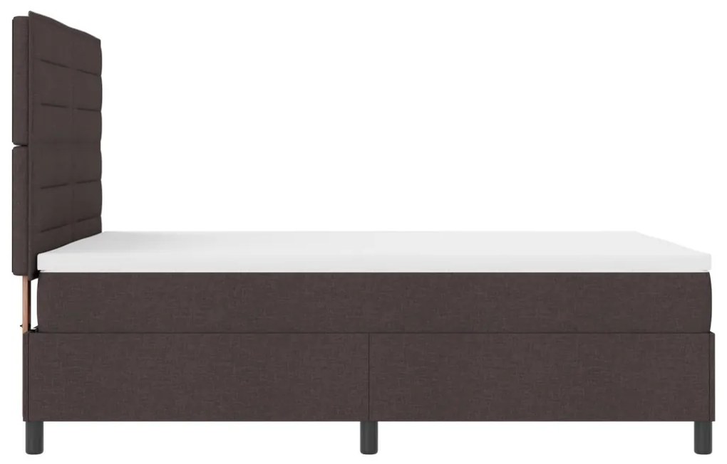 Box Spring Ágy Matrac Sötétbarna 140x190 cm Szövet