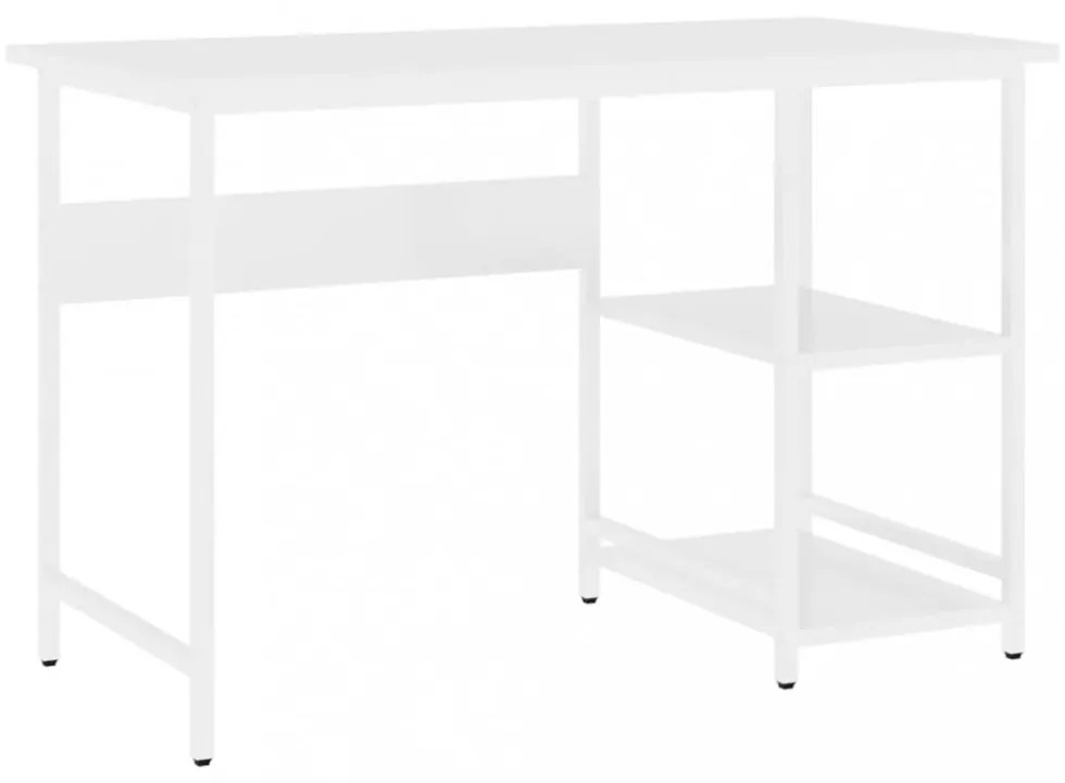 fehér MDF és fém számítógépasztal 105 x 55 x 72 cm