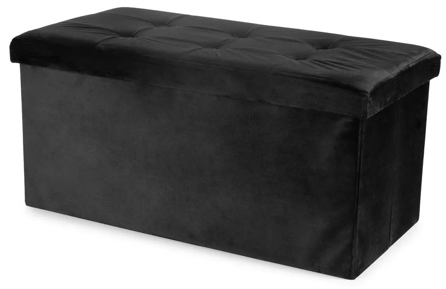 Fekete bársony puff – Compactor