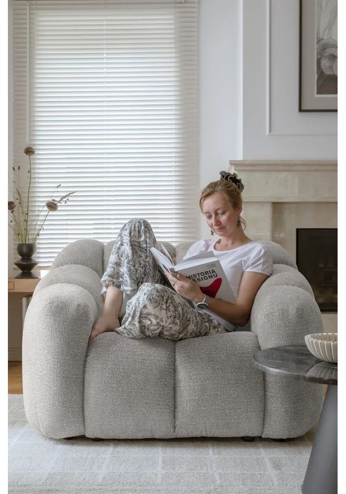 Világosszürke fotel Shell – Miuform