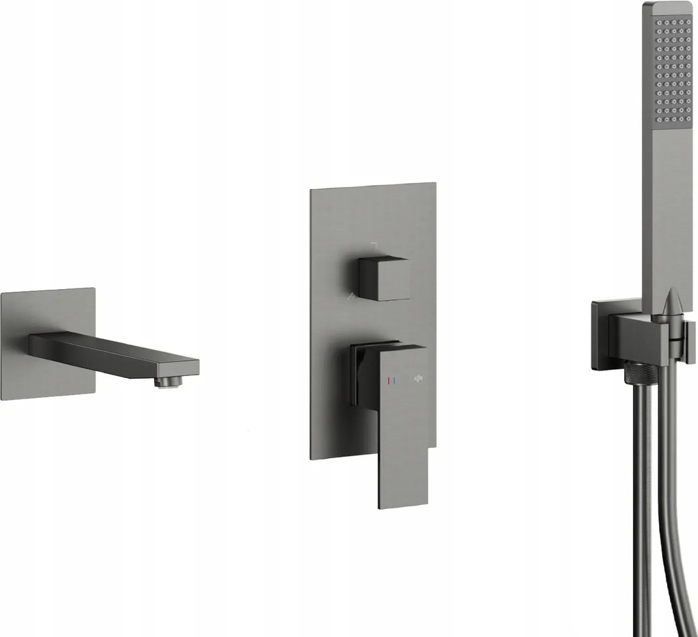 Kfa Falsík Alatti Kádszett Logon Csapteleppel, Gun Metal Grey Pvd