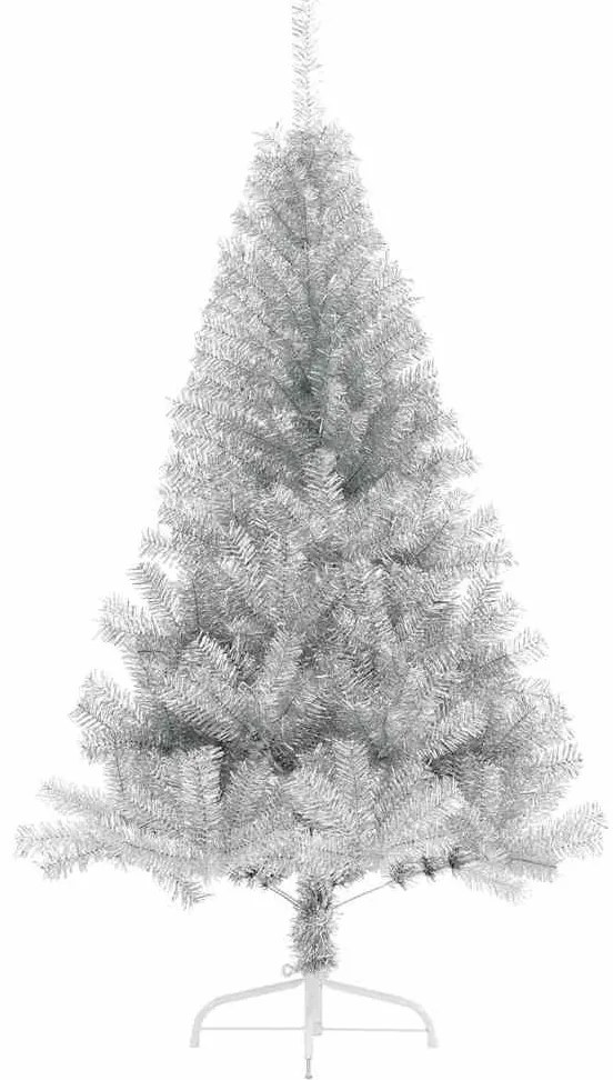 Mesterséges, előre világított karácsonyi fa Ezüst 150 cm PET