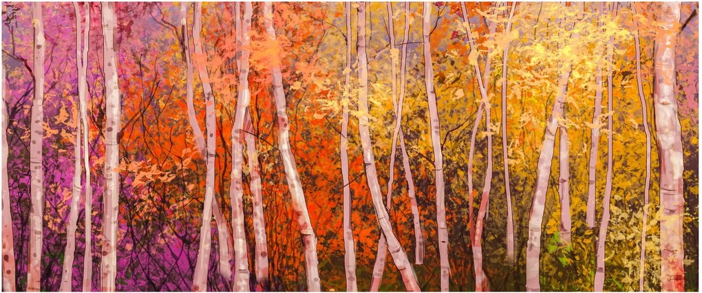 Egy kép egy színes erdőről (120x50 cm)