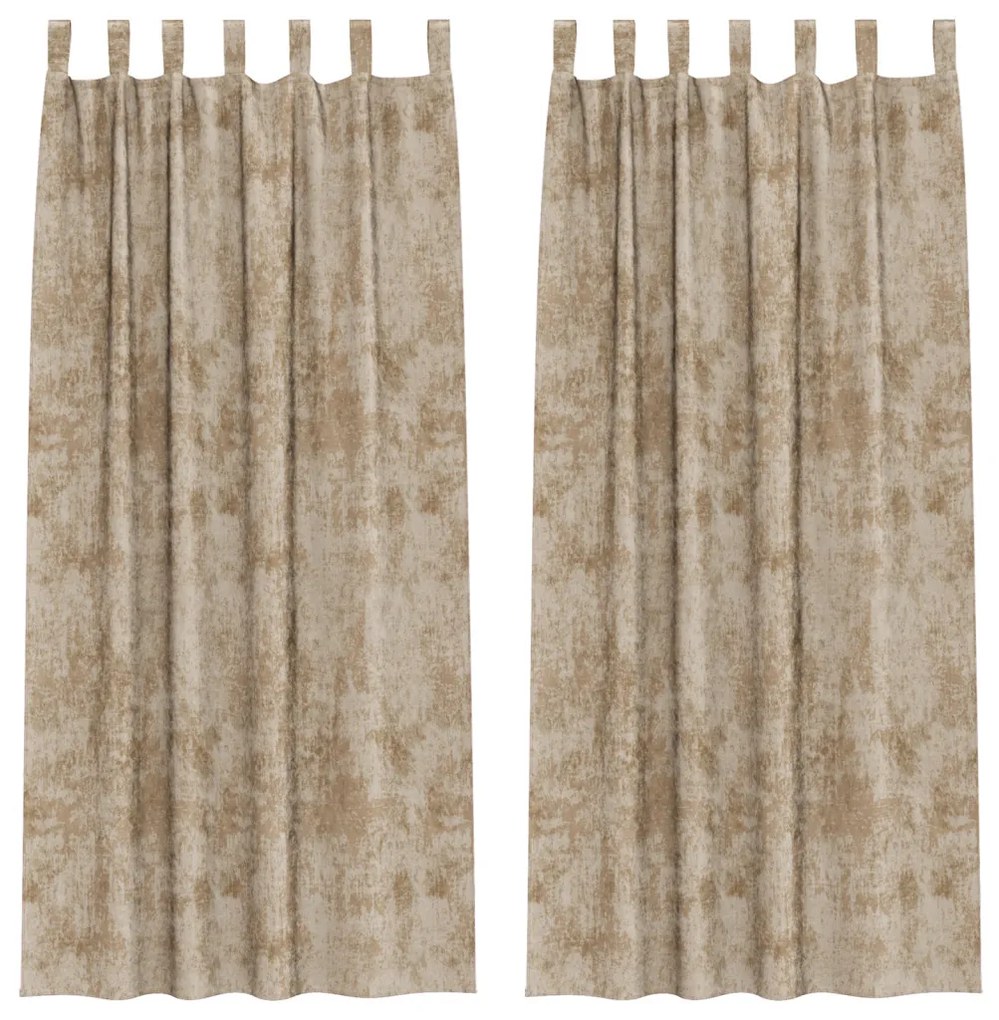 Bársonyfüggönyök 2 db szemes sampán 245x140 cm