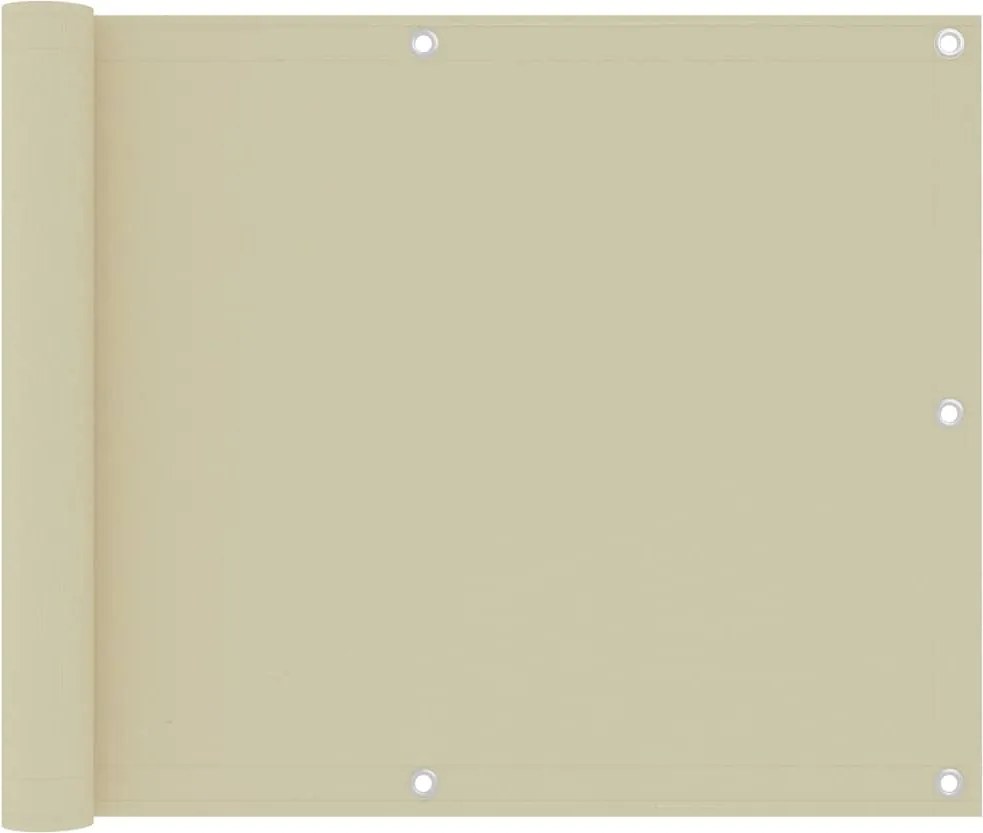 vidaXL krémszínű oxford-szövet erkélynapellenző 75 x 300 cm
