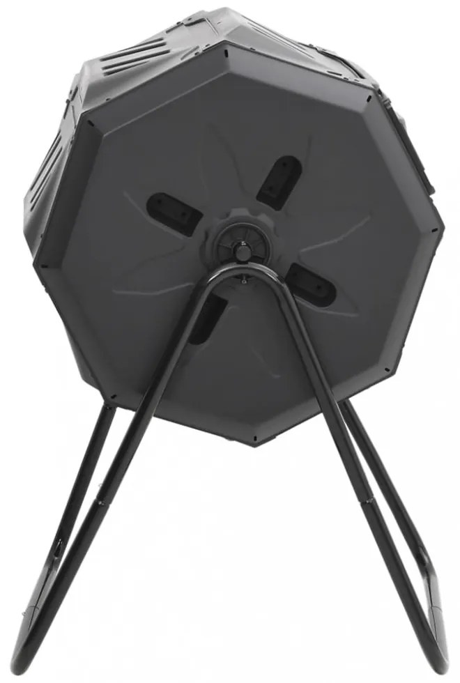 fekete kerti komposztálóláda 73 x 64 x 95 cm 160 L