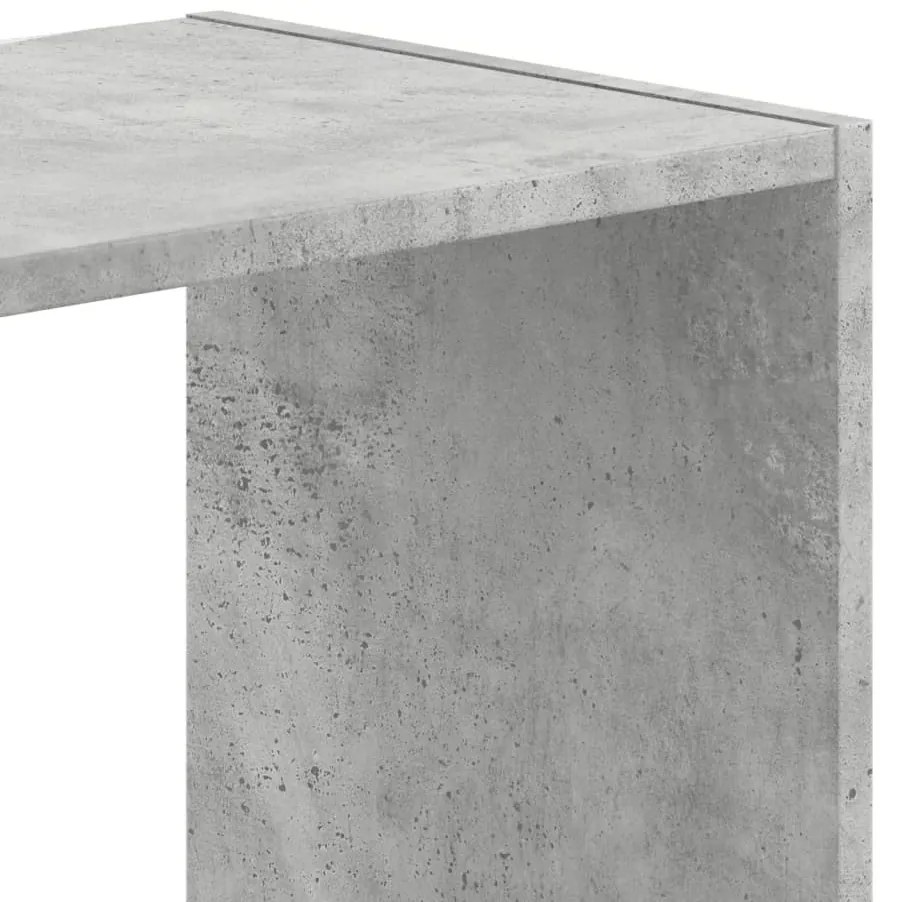 betonszürke szerelt fa könyvespolc 68,5 x 32 x 68,5 cm