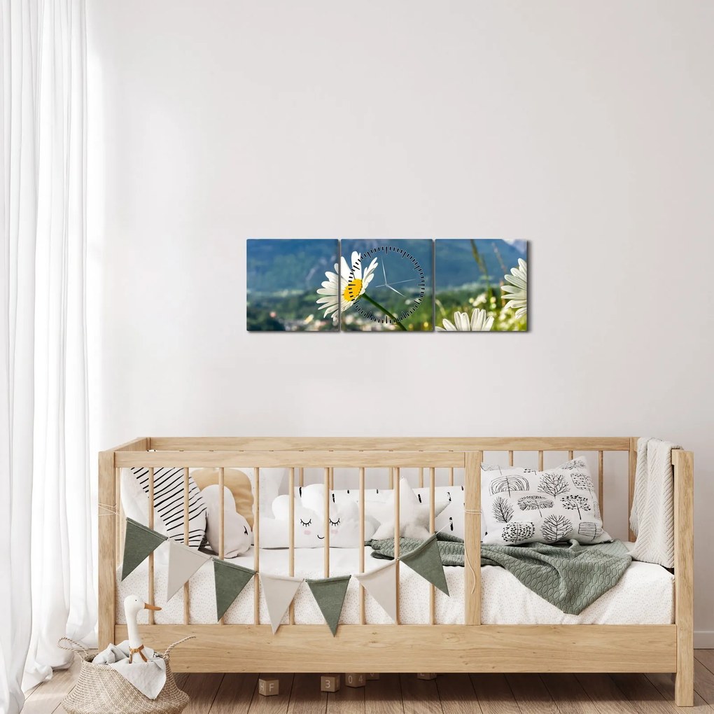 Kép - tavasz az Alpokban (órával) (90x30 cm)
