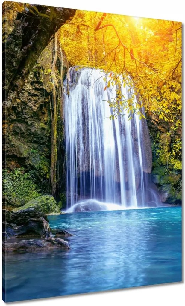 Vászonkép 70x100 Gyönyörű vízesés Kaszkád