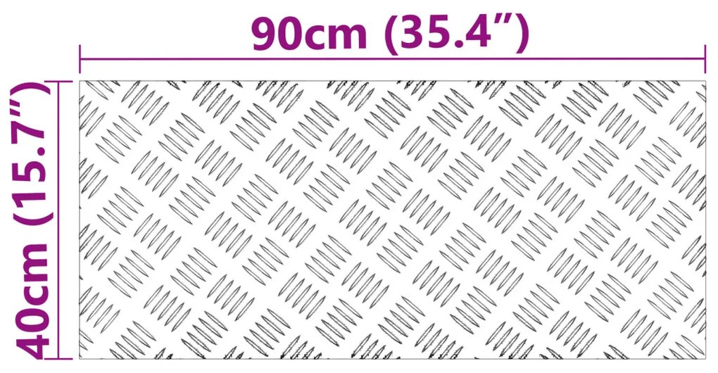 Alumínium Rácsos Lemezek 4 db Csúszásmentes 90x40 cm