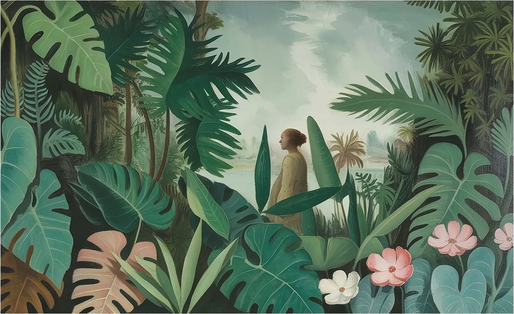 Fotótapéta Flizelin Dekoratív Hálószoba Egzotikus dzsungel 416x254