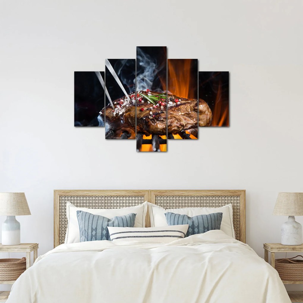 Egy sült steak képe (150x105 cm)