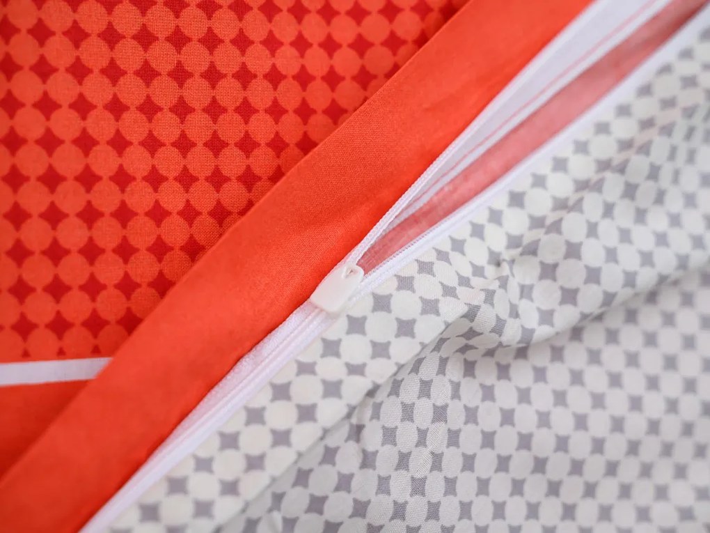 Renforcé pamut ágyneműhuzat TABITA piros Ágyneműhuzat mérete: 2 db 80 x 80 cm | 200 x 220 cm