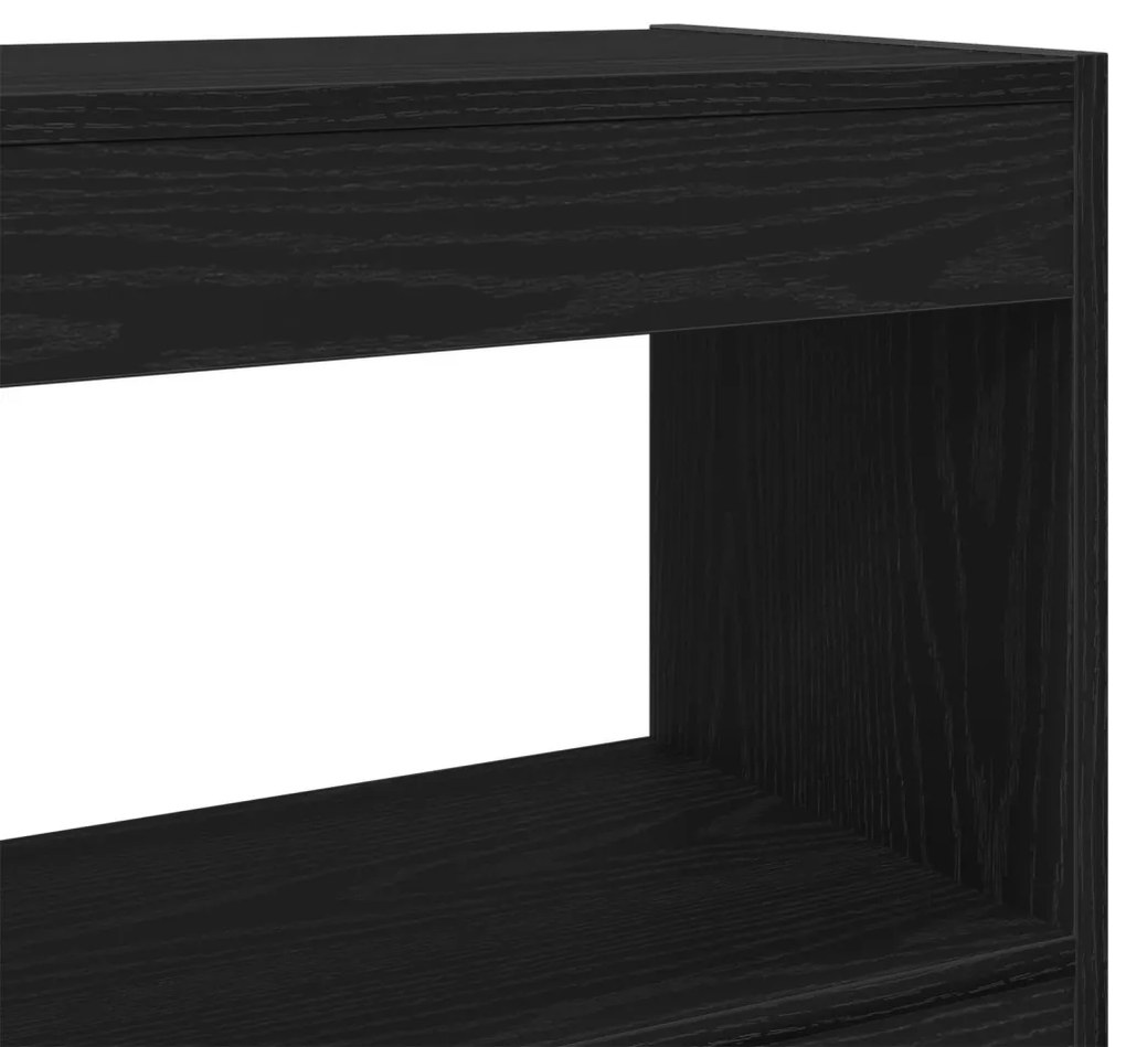Könyvespolc/Szobaelválasztó Fekete Tölgy 100x30x72 cm Műbútor