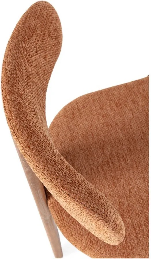 Téglavörös kárpitozott étkezőszék szett 2 db-os Nadia – MOME