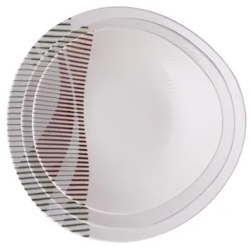 24 részes színes porcelán étkészlet