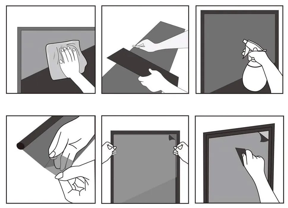 Lines matt üvegmatrica védőfóliával, hosszúság 2 m - Ambiance