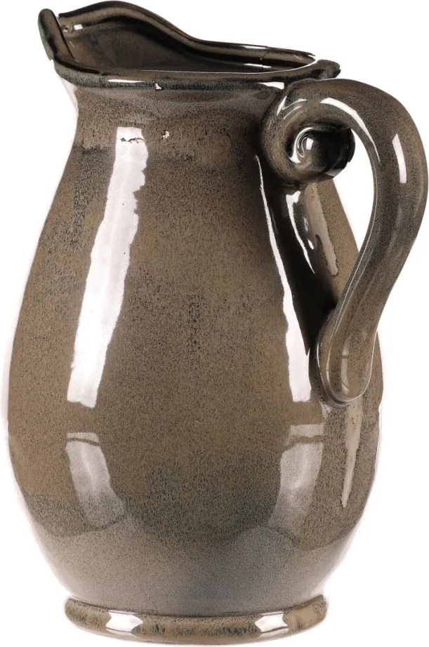 Kerámia váza kancsó formájú, nagy, szürke