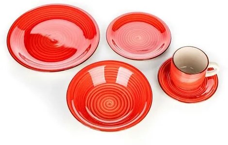 Banquet Spiral Red 30 darabos étkészlet