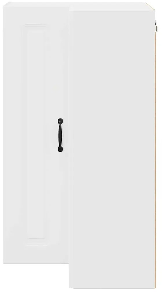 Fali konyhaszekrény polcokkal Fehér 57 x 57 x 100 cm Faanyag