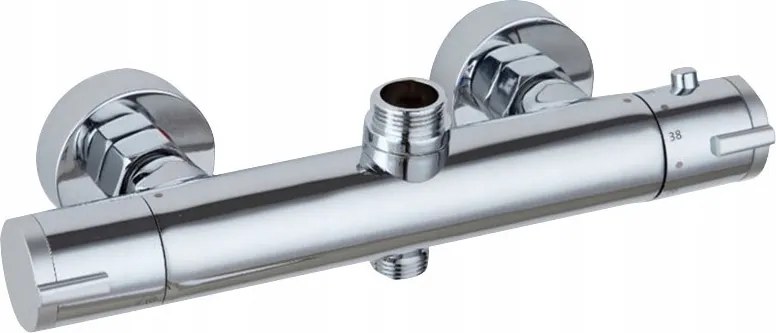 Termosztátos Zuhanycsaptelep Falra Szerelhető Króm