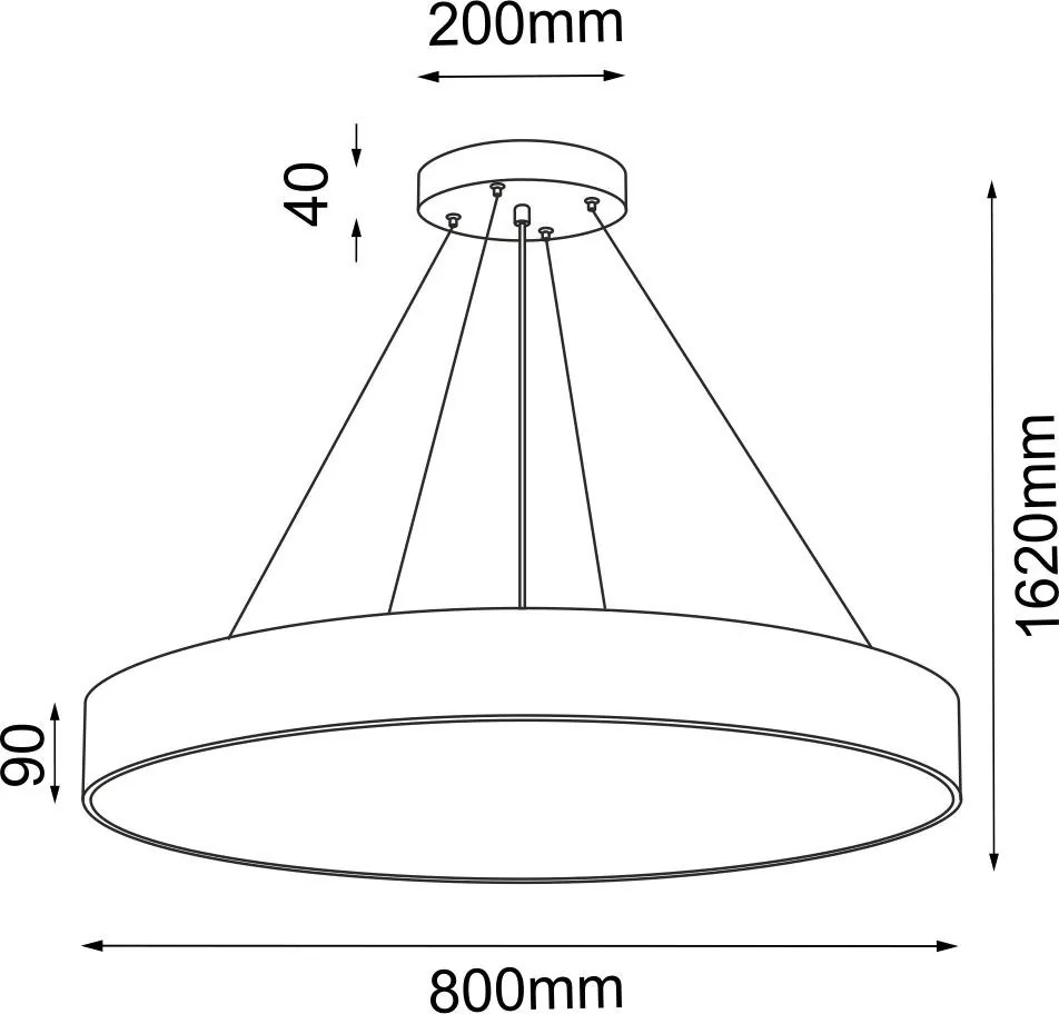 ANTIGO 5213 SENGO Modern Led Függesztett Lámpa Fehér E27 IP20
