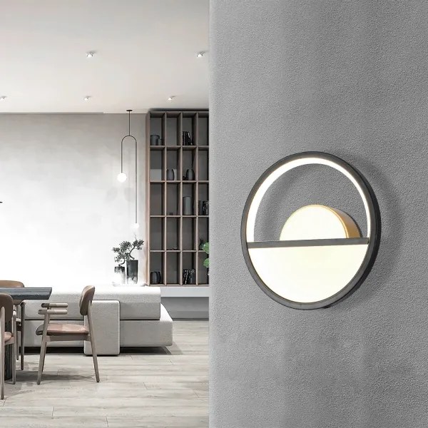 Aigostar - LED fali lámpa LED/13,5W/230V 6500K fekete/arany