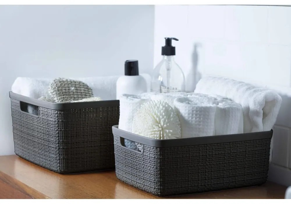 Jute sötétszürke tárolókosár, 5 l - Curver