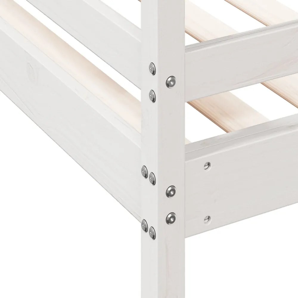 fehér tömör fenyőfa emeletes ágy 80 x 200/120 x 200 cm