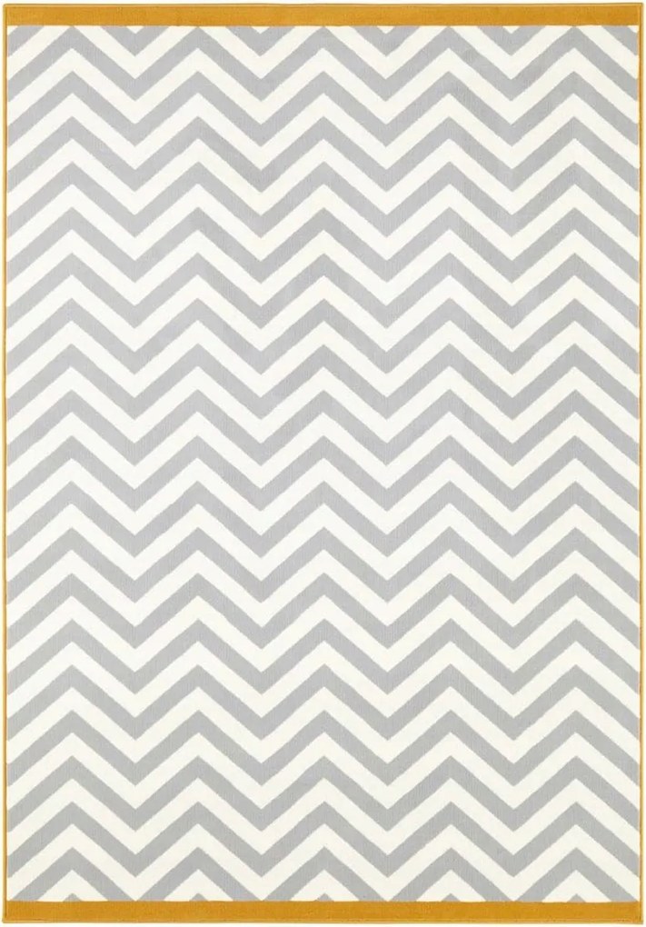 Modern krémszürke-narancs szőnyeg nappaliba,puha haj 160x230cm