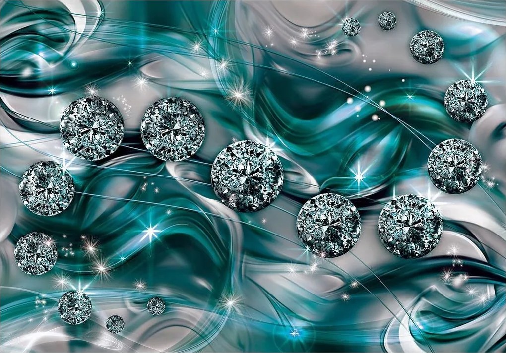 Fotótapéta flizelina Gyémánt csillogás kristályos absztrakt 254x184 +ragasztó