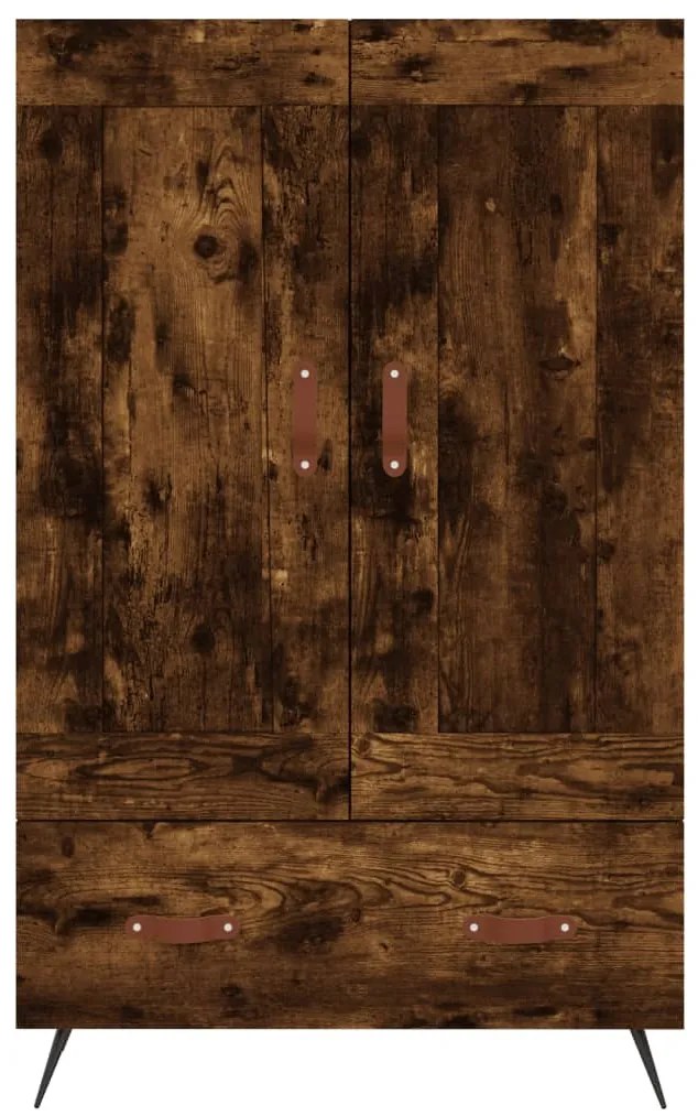 füstös tölgy színű szerelt fa magasszekrény 69,5 x 31 x 115 cm