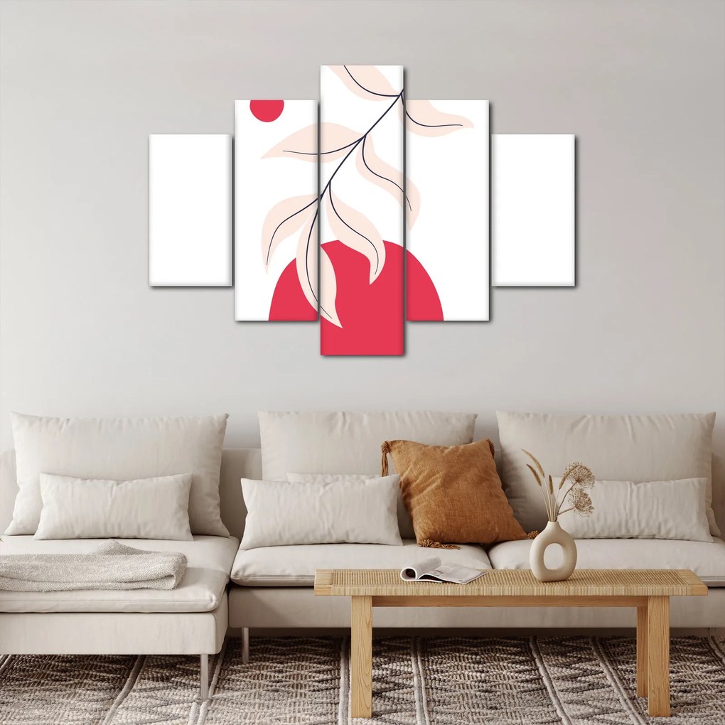 Kép - Rózsaszín virágos absztrakció N⁰2 (150x105 cm)